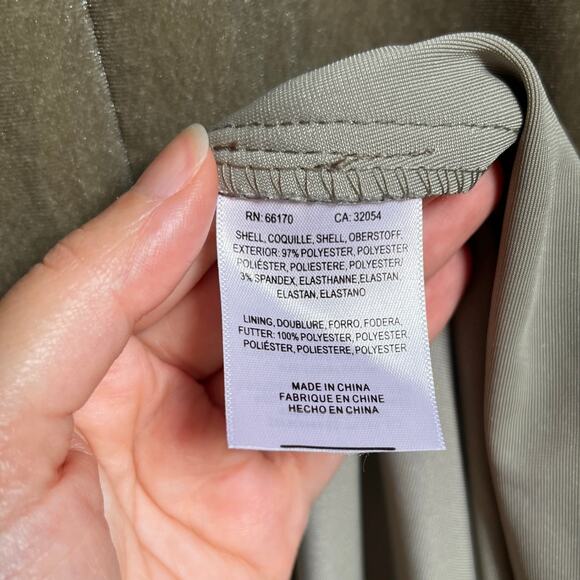 NEW Jenny Yoo Mara Stretch Velvet Maxi Dress 10 Sage Green - Picture 6 of 7